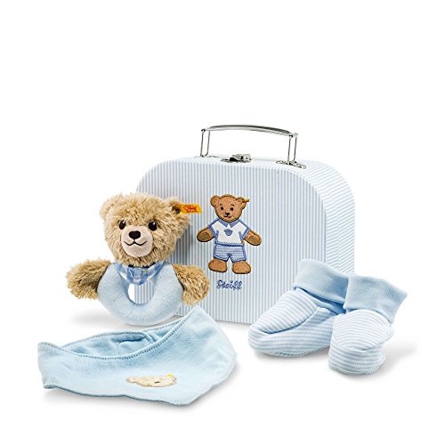 Preisvergleich Produktbild Steiff 240553 Geschenkset Schlaf Gut Baer Greifring, blau