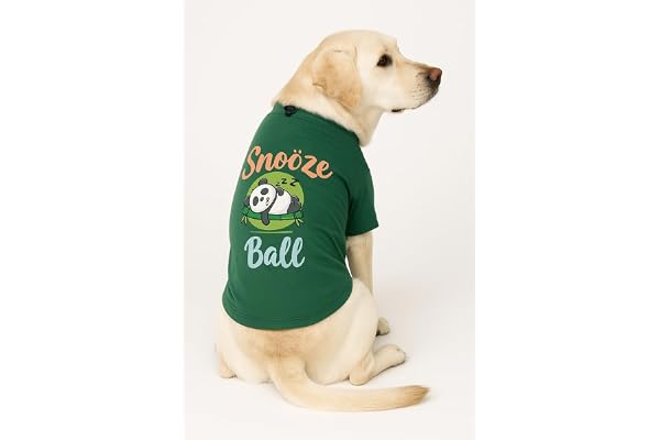 Thunder Tails Adjustable Cotton Dog T-Shirt for Shitzu & French Bulldog Comfortable Soft Fabric Pet Apparel for Small Dogs & Puppies Easy to Wear Everyday Outfit (Green, XL)