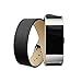 Produktbild Pinhen Fitbit Charge 2 Armband Leder Gliederarmband Charge 2 Double Buckle Cuff Lederarmband Bracelet für Fitbit Charge 2 (Double Black)
