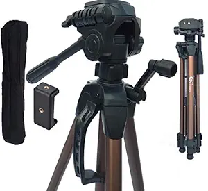 Eloies  5.6 Feet TL-61 Heavy-Duty Travel Series Aluminium Alloy Tripod Holder for Mobile and Camera