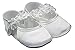 TinyTitans Baby & Toddler Girls Rossette Christening Satin White Pram Shoes (0 - 12 months) (6-12 months / 12cm)