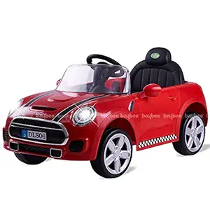 Baybee Cabrio Baby Car Rechargeable Kids Car Battery Operated Motor Ride-On Car for Kids with 2 Electric Motor & 6V Battery Car for Kids Baby Toy Car with R/C for Boys & Girls Age 2-5 Years Old (Red)