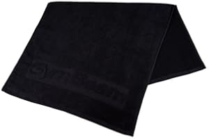 GymBeam Asciugamani Palestra 50x90 cm, Asciugamano Palestra, 100% Cotone, Antibatterico, Antistatico, Assorbente, Asciugatura Rapida, Morbido e Duraturo, (Nero)