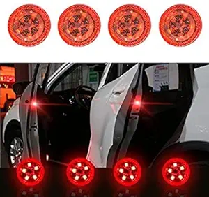 Semaphore Waterproof 5 LED Wireless Car Door Warning Open Lights Indicator Flash Magnetic for Anti Rear-End Collision(2 Pair 4 pcs) For Maruti Swift Dzire