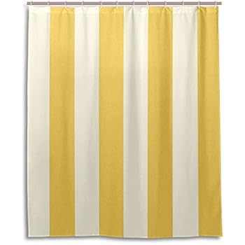 Duschvorhang gelb aus Textil 180cm breit x 200cm lang ohne Ringe