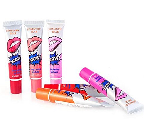 CINEEN 6 Farben Peel off Lipgloss Langanhaltendes und Wasserfestes Tätowierung Magisch Farbe Abziehen Maske Tönung Lippenstift - 2
