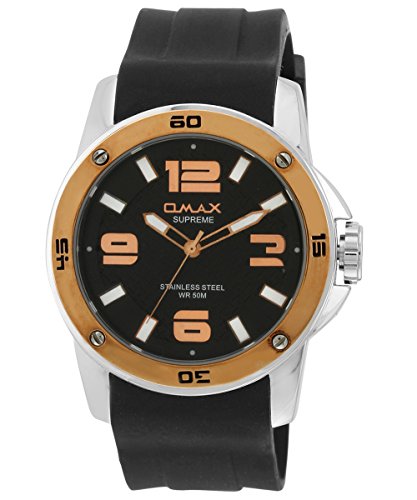 OMAXAnalog Black Dial Men's Watch - SS275