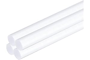 QUARKZMAN Runde Acrylstäbe, 5 mm x 300 mm, durchsichtig, Stäbe aus Kunststoff, Acryl, Band für Basteln, Handwerk, Beleuchtung, Gartendekoration, 4 Stück