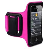 Pink iPhone 4 / 4S Sports Armband Case Cover for Excercise Protection Built in Screen Protector and Access to Controls From The Keep Talking Shop iPhone 4 / 4S Accessories