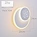 Price comparison product image 2/3 Layer Rotating Wall Light Eclipse Modern Minimalist Bedroom Livingroom Engineering Staircase Corridor Aisle Indoor Wall Lamp,Gray,Warm White (2700-3500K)