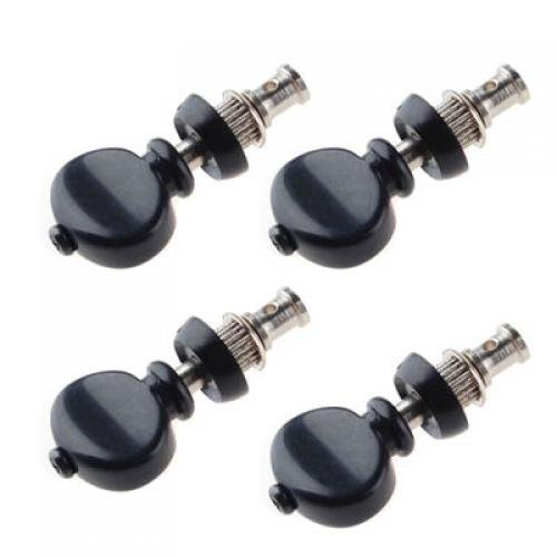 Colormax - Juego de 4 clavijas de afinación para ukeleles e instrumentos similares, color negro