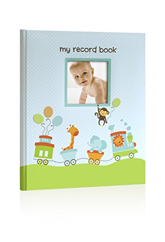 Lil Peach Safari Train Baby Memory Book Photo Journal, Cherish Every Precious Moment of Your Babys First Years, Perfect Baby Shower Gift