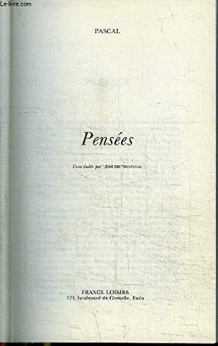 couverture de : Pens&eacute;es