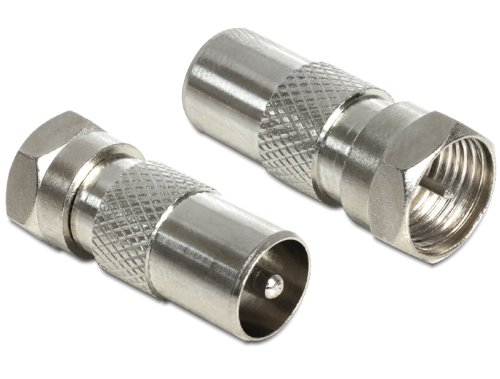 DeLOCK 65618 – Adapter für Cable (F, IEC, männlich/männlich) Silber