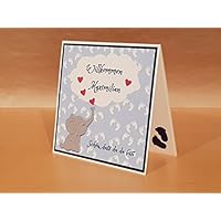 Karte zur Geburt zum Baby, Junge, personalisierbar, Handarbeit