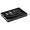 STEY Plateau Extensible Pour Tiroir Bureau - Plastique Recyclé 32,8-45,2 Cm - Organisation Pratique (Noir)