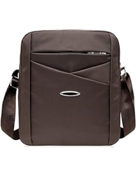 Männer Und Frauen Messenger Ipad Schulter Tote Sling Freizeit Tasche Braun Oxford,Brown-22cm*7cm*27cm