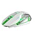 Produktbild Sansee Verdrahtetes LED-Licht Optisches Usb Ergonomisches Pro Gamer Gaming Maus Metallplatte (FREE WOLF X7 4000DPI) (WOLF X7, Weiß)