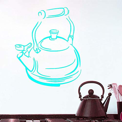 Preisvergleich Produktbild Wandaufkleber Dampfenden Cafe Wasserkocher Küche Restaurant Aushöhlen Vinyl Aufkleber Wandkunst Aufkleber Selbstklebende Wandtattoo ~ 1 37 * 44 cm