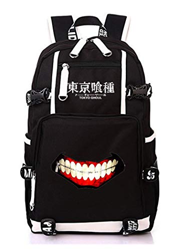 WANHONGYUE Tokyo Ghoul Anime Backpack Student Schoolbag Laptop Book Bag  Rucksack Casual Dayback Black-7