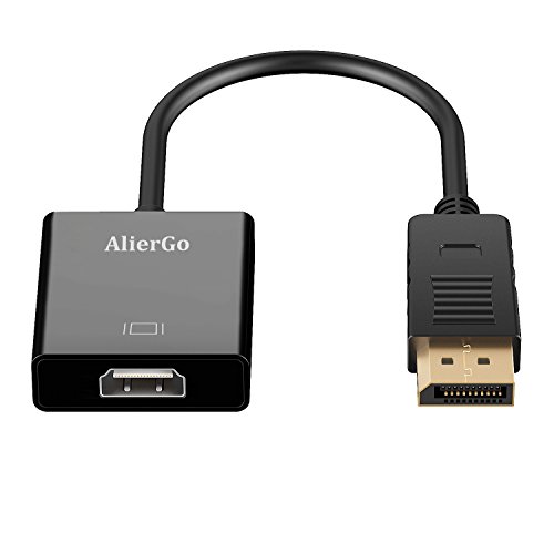 [DP auf HDMI Adapter] AlierGo Full HD 1080P Vergoldete Displayport auf HDMI Adapter Ideal für PC/MAC/ PC-Grafikkarten - HDMIMonitor / HDTV /UHD/Projektor