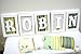 LETTER B - Individually Framed Baby Letters - with Blue, Pink and Green Backgrounds included for Free