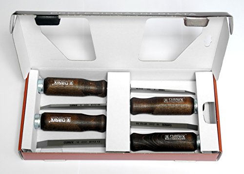 Stechbeitel / Lochbeitel Set – 4 / 6 / 10 / 12 mm – für Zapfenlöcher - 4