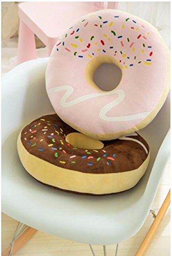 icase4u® Emoji-heißer Verkaufs-Rüschen besetzte Kissen Dekorative Kissen Donut Big Eindickung Kissen Siesta (rosa) - 2