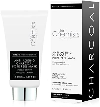 Anti-Ageing Charcoal Pore Peel Off Black Mask with Instant results - Perfect Blackhead and Pores Remover - Deeply Purifying and Cleansing &amp; Fighting Acne - Clinically Tested with Natural Bamboo - 50ml