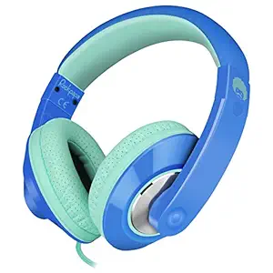 Rockpapa Comfort+ On Ear/Over Ear Headphones with Microphone and Volume Control for Kids Childs/Adults Teens & Mobile Computer Tablets MP3/4 CD/DVD Sky Blue Teal