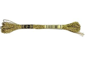 Redsea Gold and Silver Wire Embroidery Floss Thread for Hand Embroidery and Sewing (Metallic Gold, 1x8m)