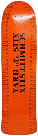 Schmitt Stix Skateboards Yard Stick Deck, 9.625" x 36", Orange