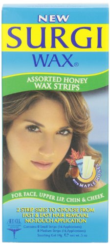 SURGI WAX Assorted Honey Facial Wax Strips - SG82516
