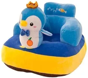 AVSHUB Baby Sofa Sitting Chair for Supporting Sitting Chair for Supporting Penguin Shape for New Baby Born Babies and Kids Boys Girl Sofa Chair (Color Blue)