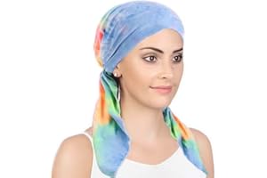 DJC BOUTIQUE Pre Tied Headwrap Headscarf Chemo Headwear Beanie Head Cover Scarf Turban Cap Alopecia Bandana