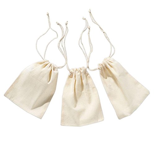 Doutop Stoffbeutel zum Bemalen Kleine Tasche Beutel Geldsack Geschenktüten Geburtstagstüten für Kinder Kindergeburtstag 6stk 10 x 15cm - 5