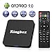 Produktbild Kingbox Android 9.0 tv Box K4 MAX 4GB RAM+64GB ROM Quad Core mit 2.4G WiFi Unterstützt 4K 3D/ 100 LAN / H.265, HDMI, USB*3 Smart TV Box