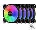 Produktbild EZDIY-FAB 120mm RGB LED Gehäuselüfter für PC Gehäuse, CPU Lüfter, Wasserkühlung, Adressierbare RGB Gehäuselüfter mit Controller-5 Pack