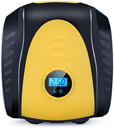 Digital Tyre Inflator Air Pump with LED Lamp Digital Display, 12V 150PSI Portable Tire Pump Electric Air Compressor Pump for Car SUV Motor Bike Air Mattresses Airboat Airbed Aircushion Basketballs