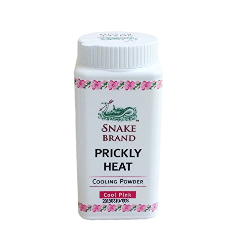 Snake Brand Cool Pink Prickly Heat Cooling Powder 50g Travel Size (Pack of 1)