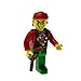 Produktbild 1 x Lego System Figur 4 Juniors Pirat Mann Matrose Cannonball Jimmy Körper rot grün Holzbein Piraten Kopftuch Bandana rot 7082 7074 4j011