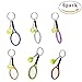 Price comparison product image Missmore Sport Style Tennis Racket Key Chain Key Ring 6 Color Set Best Gift for Sports Lovers