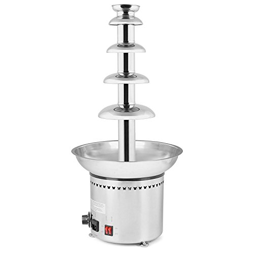 ZauberLu 68CM Schokobrunnen 5 Etagen Schokoladenbrunnen Profi Schokoladenfontäne mit Lebensmittelechte Förderschnecke Edelstahl-Kaskaden für Perfekten Schokoladenfluss (5 Etagen Schokobrunnen) - 7