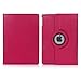 Price comparison product image AM Case 360 Degree PU Leather Stand Case Cover For Apple iPad Mini 2 Retina Display & iPad Mini 1st Generation With Free Stylus & Screen Protector - HOT PINK