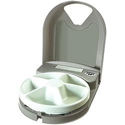 PetSafe - Distributeur de Nourriture et Croquettes Automatique Eatwell 5 Repas pour Animaux, Chiens et Chats - Programmable - Ecran LCD - Sans BPA