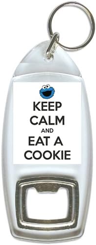 Keep Calm And Eat A Cookie - Bottle Opener Keyring