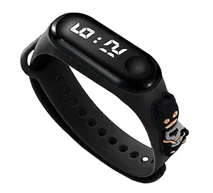 Digital Dial Waterproof Stylish and Fashionable Wrist Smart Watch LED Band for Kids, Rakhi, Colorful Cartoon Character Super Hero for Boys & Girls (Batman)