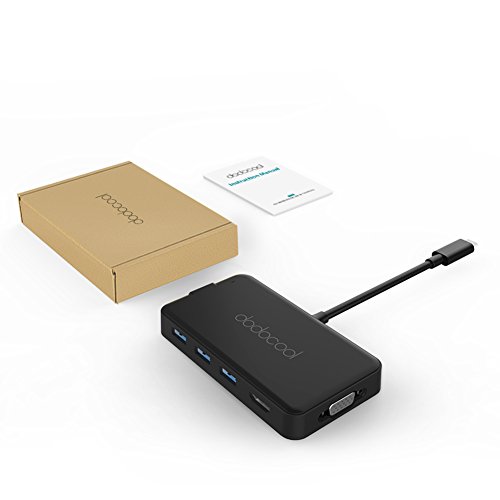 dodocool 7-in-1 USB-C Hub mit Typ-C Stromversorgung 4K Video HD / VGA Ausgang Port Gigabit Ethernet Adapter und 3 SuperSpeed USB 3.0 Anschlüsse für MacBook / MacBook Pro / Google Chromebook Pixel - 9