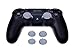 Produktbild Skins4u 4 Stück Silikon Thumb Sticks für Playstation 3 4 Xbox One Wii Xbox 360 Analog Stick Gamepad Aufsätze Caps Anti-Rutsch Schutz Kappen grau