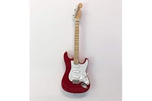 Axman Eric C (Cream): Torino Red Guitar - Miniature Guitar Replica - Music Gifts - Handmade Ornamental 1/4 Scale - Includes a Display Box, Name Tag and Miniature Guitar Stand